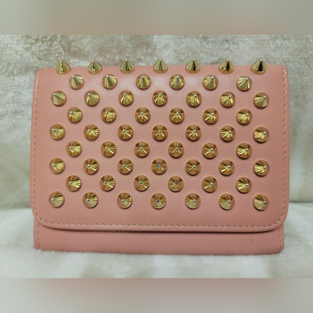 CHRISTIAN LOUBOUTIN SPIKE COMPACT WALLET